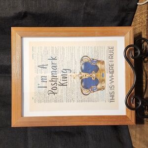 I'm A Poshmark King . Handmade Print In Frame.